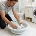 thumbnail image 4 of Folding Laundry Tub Household Plastic Laundry Tub Originality Space-Saving Folding Laundry Tub, 4 of 6