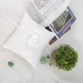 thumbnail image 4 of Almohada para portador de anillo con lazo de satén blanco, almohada para anillo de boda (20*20cm), 4 of 8