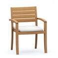 thumbnail image 3 of 7-Piece Teak Dining Set: 71" Rectangle Table + 6 Travota Stacking Arm Chairs, 3 of 8