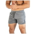 thumbnail image 1 of Men's Tethered Color Matching Sports Shorts - Elastic Waist, Polyester for Summer, 1 of 2