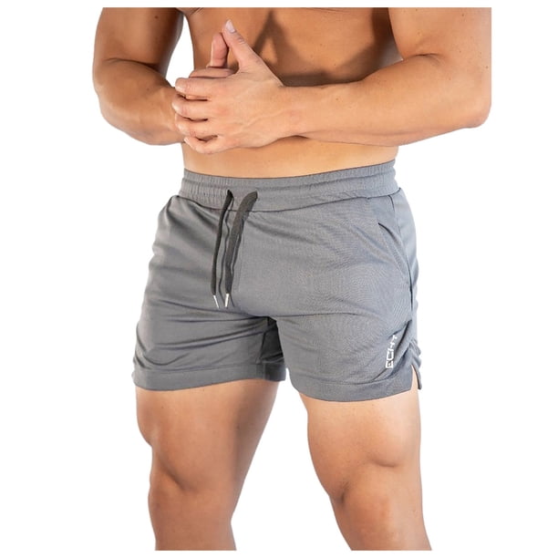 Pantalones cortos deportivos a juego para hombre, con cintura elástica, poliéster, para verano