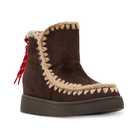 Madden Girl Mitten Booties Dark Brown Fabric 7.5M