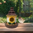 thumbnail image 3 of con refugio de resina de alimentación anidando fuera de la jardinería regalo colgante colibrí nido para wrens loro, 3 of 8