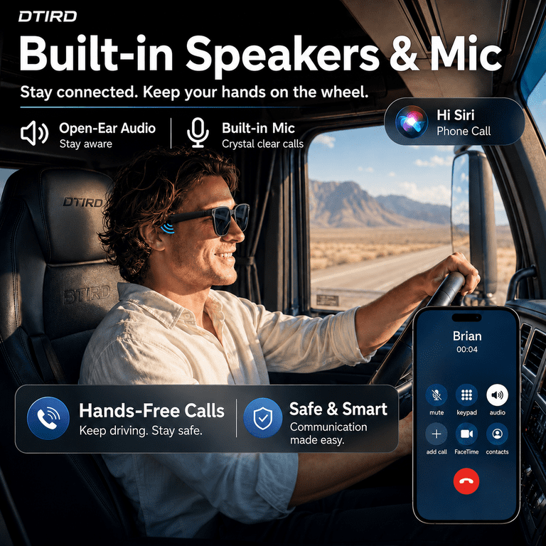 DTIRD Bluetooth Glasses for Men & Women with Open-Ear Speaker photo 7