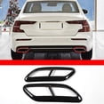 thumbnail image 2 of Black Stainless Steel Pipe Throat Exhaust Outputs Tail Frame Trim Cover for S60 2020 S90 V90 2016-2019 Accessories, 2 of 5