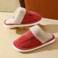 thumbnail image 4 of Womens Fluffy Knit House Slippers Winter Indoor Outdoor Non Slip Walking Shoes Warm Bedroom Slippers, 4 of 5
