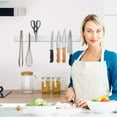 thumbnail image 3 of Qoosea Magnetic Knife Holder Strip No Drill, 16 in Stainless Steel Wall Mounted Magnetic Knife Rack for Home Bar Holder Tool Holder Kitchen Appliances, 3 of 8