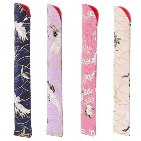

4Pcs Folding Hand Fan Bag Vintage Folding Handheld Fan Carrying Bag Pouch