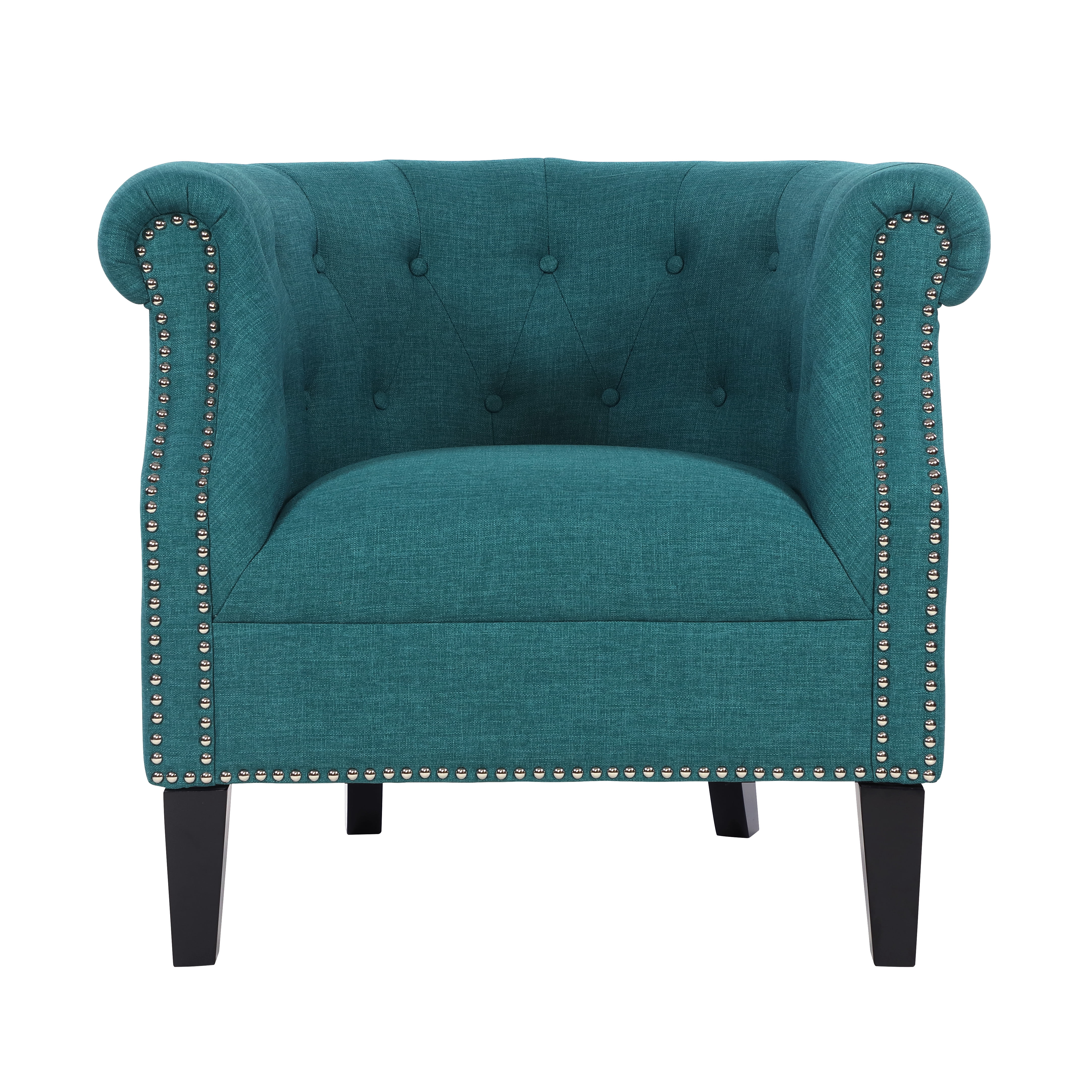 OakvillePark Gresham Fabric Upholstered Accent Chair, Teal
