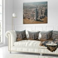 thumbnail image 2 of Designart Aerial View of City from Helicopter - Cityscape Throw Pillow - 18x18, 2 of 4
