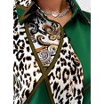 thumbnail image 4 of Blusas para Mujer, con Botones, Estilo Informal, de Negocios, de Larga, Elegantes y Sexys. Leopardo Verde L, 4 of 9