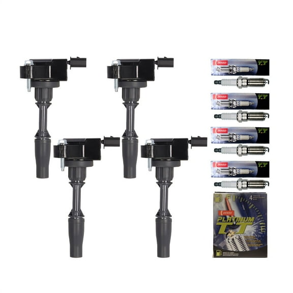 Set of 4 ISA Ignition Coil and Denso Spark Plug Compatible with 2013-2016 Cadillac ATS 2015-2017 Chevrolet Colorado 2015-2017 GMC Canyon l4 2.5L Replacement for UF680