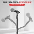thumbnail image 5 of PylePro Universal Compact Base Microphone Stand with Adjustable & Pivotable Gooseneck - 60" Height - Glossy Black - Metal, Plastic - Black, 5 of 9