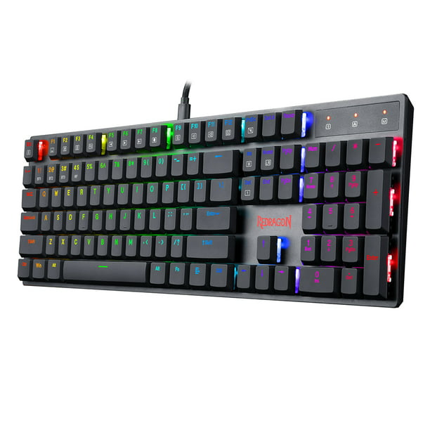 Redragon K535 Wired Mechanical Gaming Keyboard RGB Backlit with Low Profile  Blue Switches for Windows PC Laptop