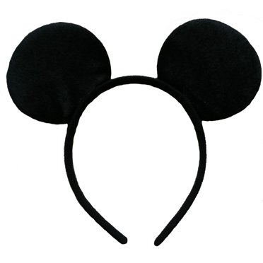 12 Pack Minnie Mouse Ears Headbands - Black & Red - Party Favors, Birthday Supplies