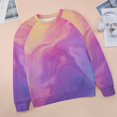thumbnail image 6 of Colorful Marble Pattern Womens Casual Crewneck Sweatshirt Long Sleeve Tops Cute Pullover Loose Fit, 6 of 7