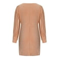 thumbnail image 4 of BSDJILFG Sequin Dress for Women Plus Size Long Sleeve Sparkly Bodycon Dress Night Club Prom Mini Cocktail Dress Rollbacks,S-5XL, 4 of 5