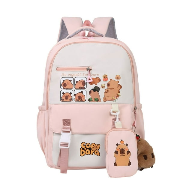 MVRLSH Clearance! Capybara Backpack With Cute Kapibara Charm Capybara Kapibara Daypack Travel Kawaii Going Out Bag