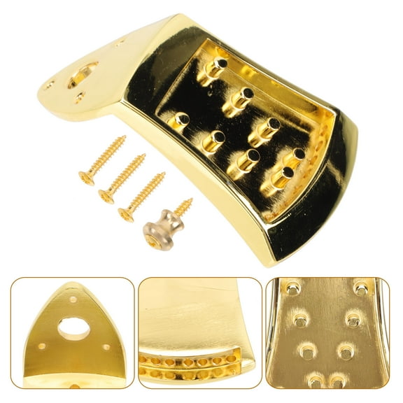 HEMOTON 1 Set Durable Metal Triangle 8-string Mandolin Pull String Plate Screws Tools Set