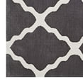 Modway Marja Moroccan Trellis 5x8 Area Rug in Charcoal and Ivory