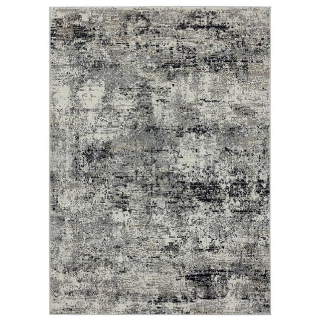 Eternity Barcelona Tapis Rectangulaire en Charbon, 5 Pi. 3 Po. x 7 Pi. 2 Po.