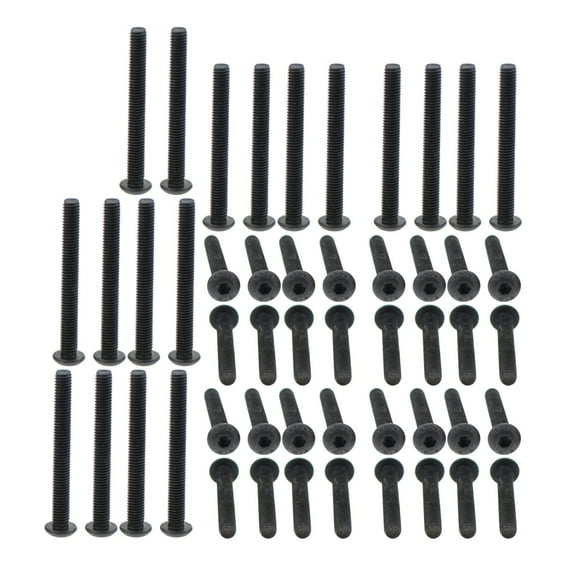 High-Strength Black 10.9 Grade Carbon Steel Round Head Hex Socket Screws M3X30(50pcs)