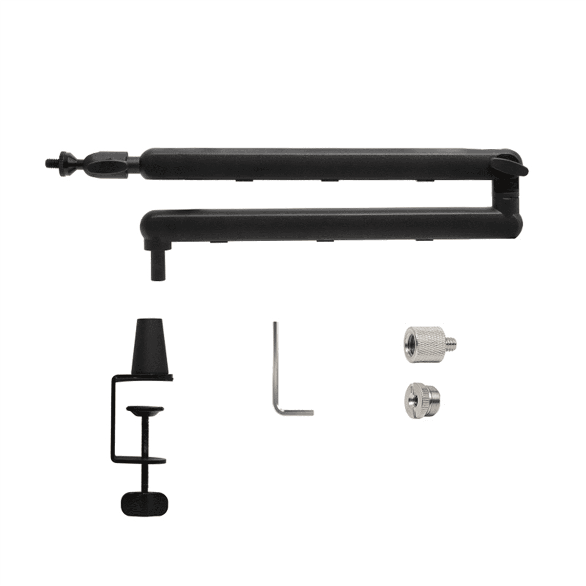TOP! Thin Microphone Arm, Boom Arm Desktop Stand with Clip,Adjustable Cantilever for Phone Tablet