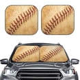 thumbnail image 2 of Naloa Vintage Baseball 2 Piece Foldable Car Sun Shades, Car Windshield Sunshade, Front Window Sunshade for Car, Truck, SUV - Large, 2 of 7