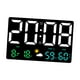 thumbnail image 4 of Reloj despertador digital con calendario y temperatura y humedad en pantalla grande. LED de colores, 4 of 9