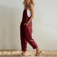 thumbnail image 4 of Edvintorg Summer Jumpsuits for Women Sleeveless Casual Loose Tank Cargo Rompers Streetwear Baggy Jumpers with Pockets, 4 of 7