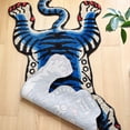 thumbnail image 4 of 5x3.3ft Tibetan Tiger Area Rug Hand Tufted High Pile Carpet, Machine Washable with Nonslip TPR Backing - Bedroom, Bathroom, Living & Dining Room Home Décor, 4 of 12