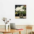 thumbnail image 2 of Nawypu  Wall Art Floral Pictures Artwork: White Lily Botanical Print on Canvas for Bathroom (Multi-Sized), 2 of 4