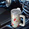 thumbnail image 6 of OBREWU Pioneer Flower Tumbler with Handle and Lid,Pioneer Flower 40oz Double Wall Vacuum Insulated Tumbler,Cups Gift for Women and Men, 6 of 7