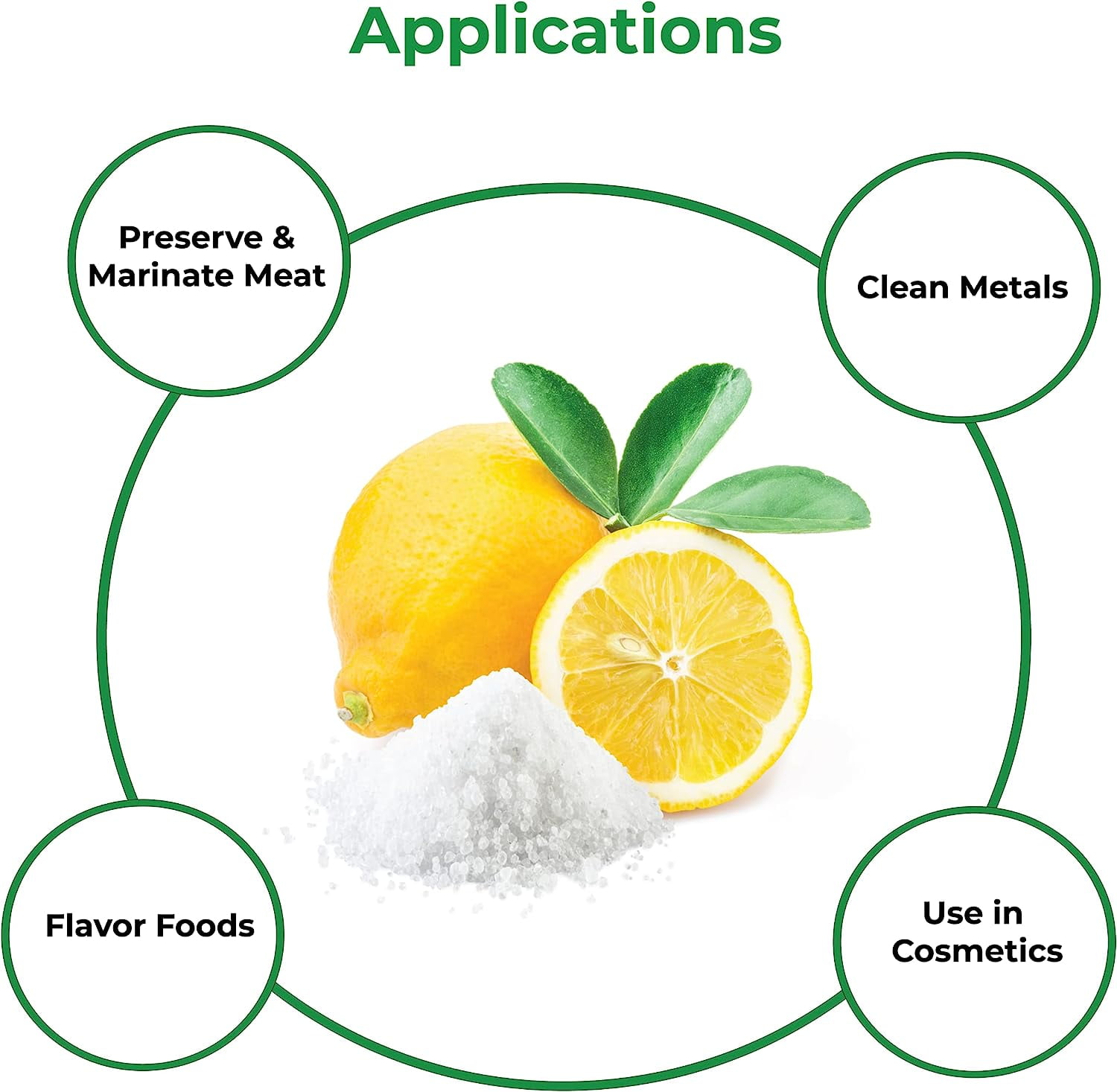 Viva Doria Pure Citric Acid, Food Grade, Fine Grain, 2 Lb (907 g)