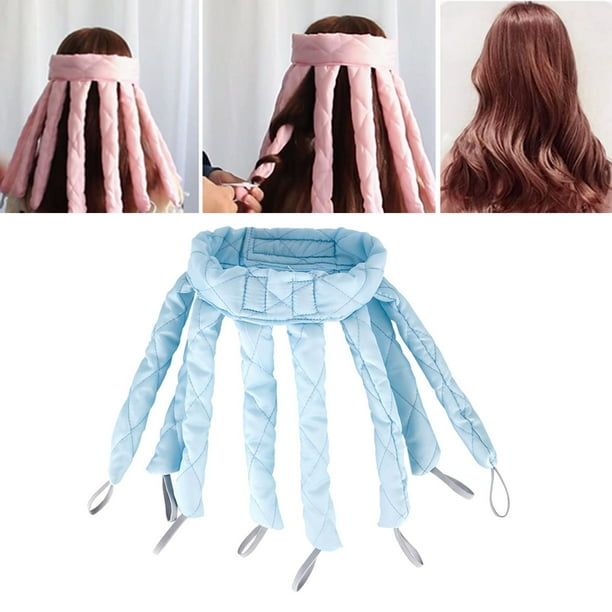 Riza de pelo sin calor Dormir s durante noche Varita rizadora Azul para cabello corto Colcomx Rizadores de pelo sin calor