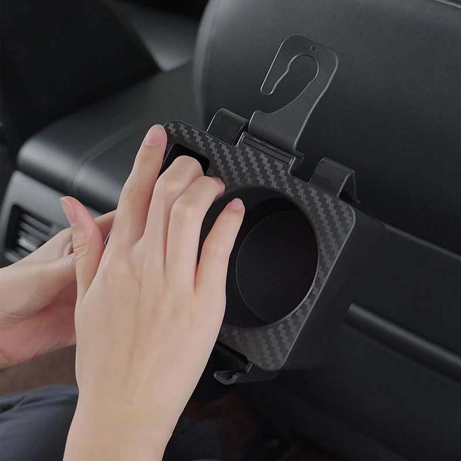 pertain Headrest Cup Holder Large Capacity Headrest Cup Organizer Adjustable Backseat Storage Box Drink Pocket Food Tray For Bottle