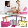 Ultimate Potty Training Kit-Girl- Pink Potty, 4 weeks Training/4 Rainbow charts, certificate, bracelet, 308 smile stickers-Bundle Board Boutique