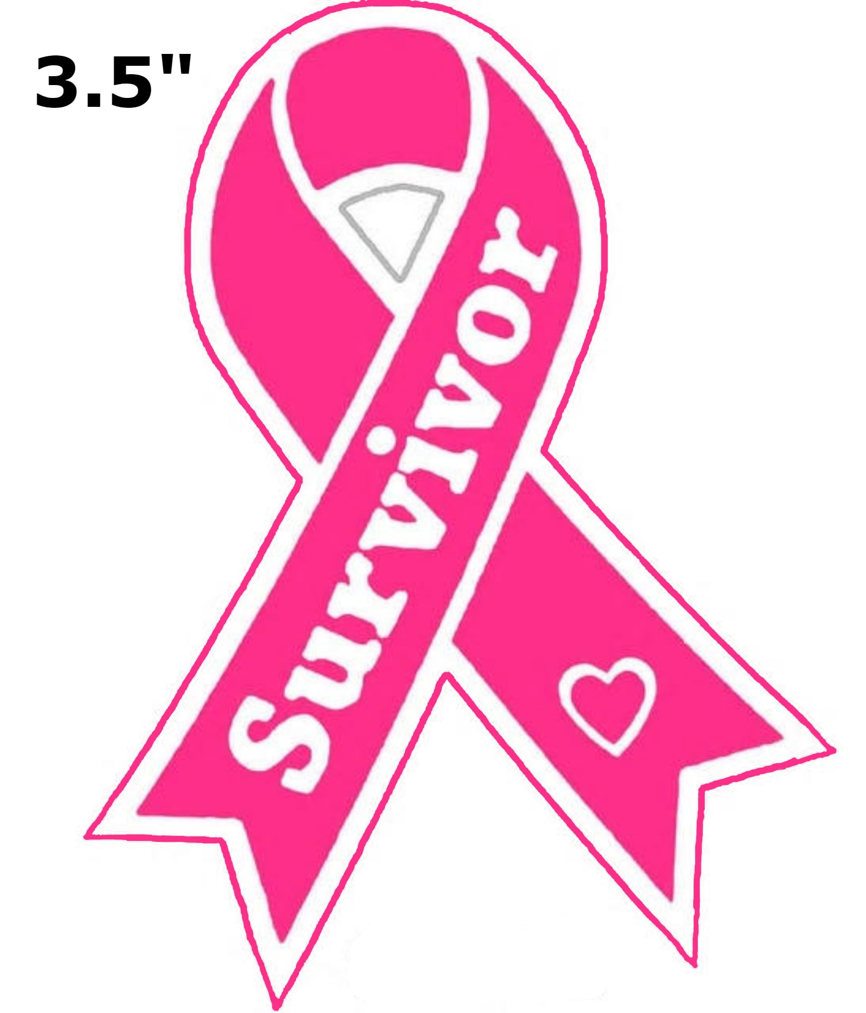 BREAST CANCER AWARENESS PINK SUPPORT RIBBON Vinyl Decal Stickers 7 pieces 