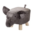 thumbnail image 4 of Taburete otomano reposapiés portátil estable en forma de Animal con almohadillas antideslizantes decoración del hogar taburete tapizado, 4 of 9
