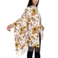 thumbnail image 4 of Honeii Sunflowers And Butterflies Print Scarf Oversized Scarf Tassel Fall Winter Thick Scarf Warm Shawl Women,Women's Scarves & Wraps, 4 of 8