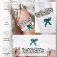 thumbnail image 3 of 2Pcs Lace Bridal Garter Rhinestone Wedding Bridal Garter Set Rhinestone Garter, 3 of 5