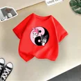 thumbnail image 5 of Camiseta de algodón de verano con dibujos animados para niña, divertida camiseta de algodón para niño, camiseta informal de calle con estampado Kulomi, camiseta de cuello redondo para niña, 5 of 5