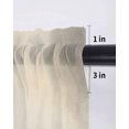 thumbnail image 6 of Black Beige Lake Sheer Kitchen Tier Curtains 45 Inch length,Rod Pocket Half Curtains & Drapes,Abstract Aesthetics Mysterious Light Filtering Cafe Bathroom Window Treatments 2 Pcs 27.5"W x 45"L, 6 of 7