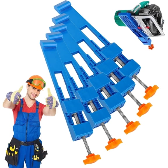 Adjustable Cutting Machine Base Guide, New Electric Circular Saw Milling Positioning Clamp, Quick Install Circular Saw Cutting Guide Rail for Woodworking Professionals and DIY Users(5pcs)