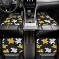 thumbnail image 7 of Yiaed Lilies Flowers Print Carpet Floor Mats for Cars, Auto Accessories Front & Rear Car Floor Mats Car Floor Foot Mat Sets of 4 Pieces, 7 of 7