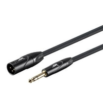 Monoprice XLR Male to 1/4 Inch TRS Male Cable - 15 Feet - Black | 16AWG, Gold Plated - Stage Right Series