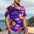 thumbnail image 4 of Xysaqa Mens T-Shirts Mens Hawaiian Shirt Men Big & Tall Cool Floral Print Shirts Merns Casual Short Sleeve Button Up T-Shirt Summer Party Beach Tshirt 2X 3X 4X Clearance, 4 of 6