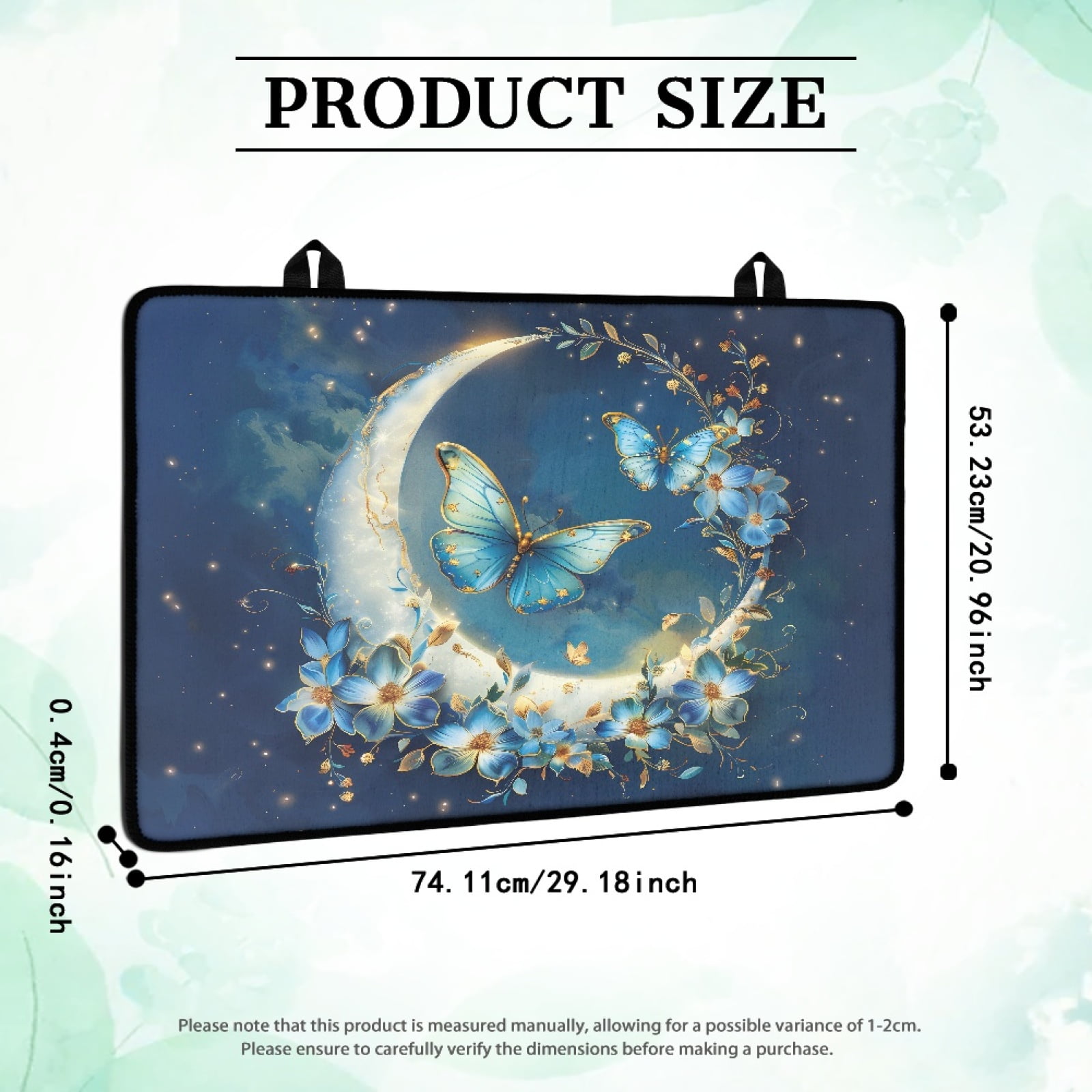 SEANATIVE Glass Top Stove Cover Electric Stove Mat Electric Ceramic Stovetop Cover Oil-proof Washer Dryer Top Protector Scratch Resistant Cooktop Protector, Blue Butterfly Flower Moon