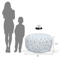 thumbnail image 4 of Rain Pouf Cover with Zipper, Repetitive Silhouette Raindrops Ornamented with Doodle Grids, Soft Decorative Fabric Unstuffed Case, 30" W X 17.3" L, Cobalt Blue Pale Blue, by Ambesonne, 4 of 5