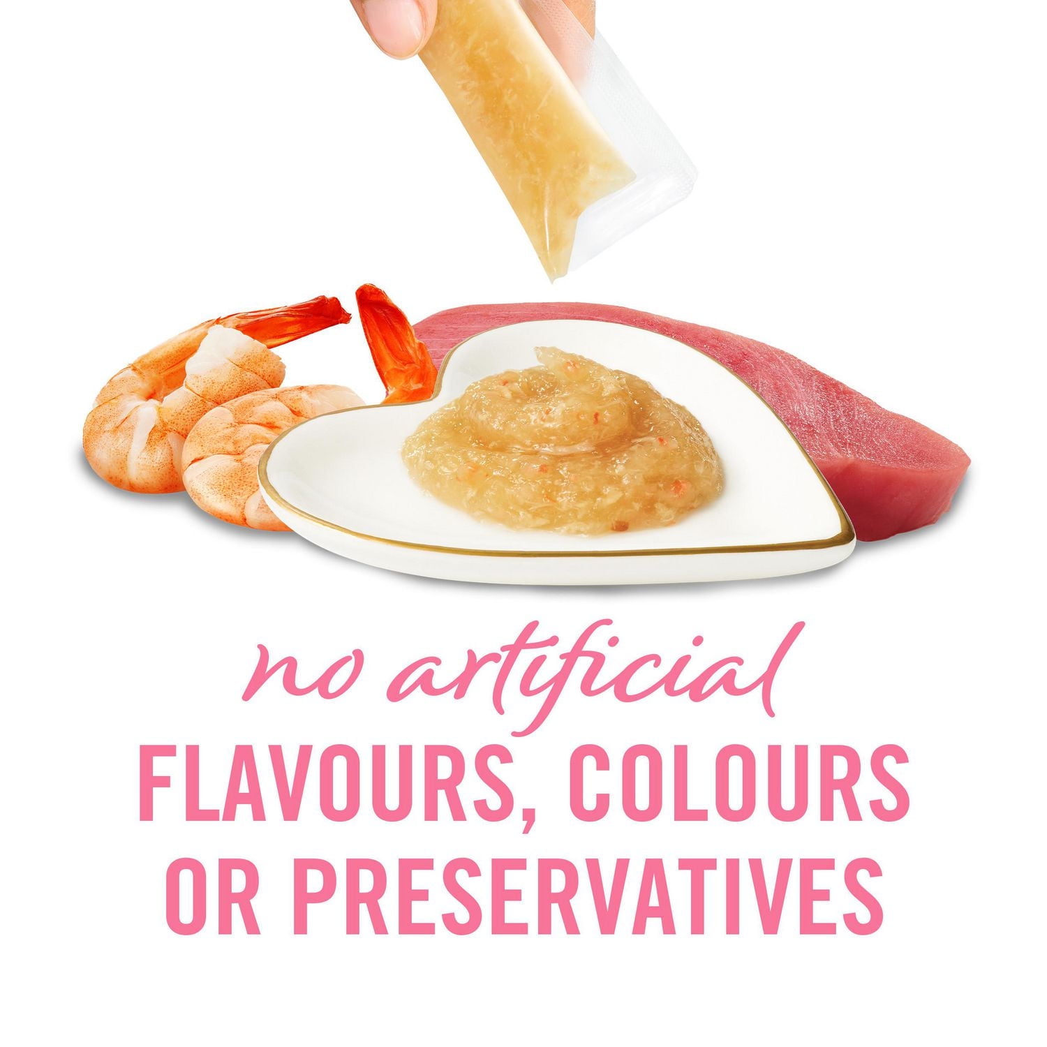 Fancy Feast Savoury Purée Naturals Avec Thon Et Crevettes Naturels, Gâteries pour Chats 40 g 40 g